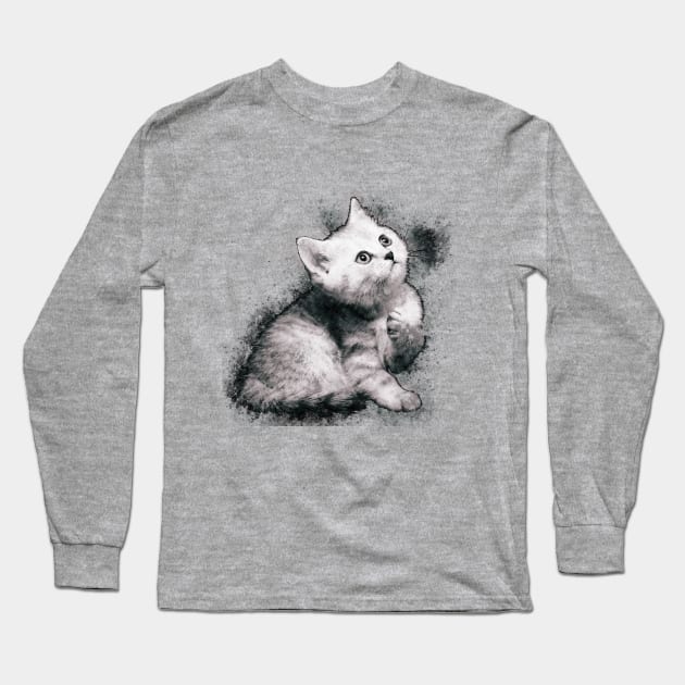 Kitten Need play game Long Sleeve T-Shirt by NiceAndBetter Studio.